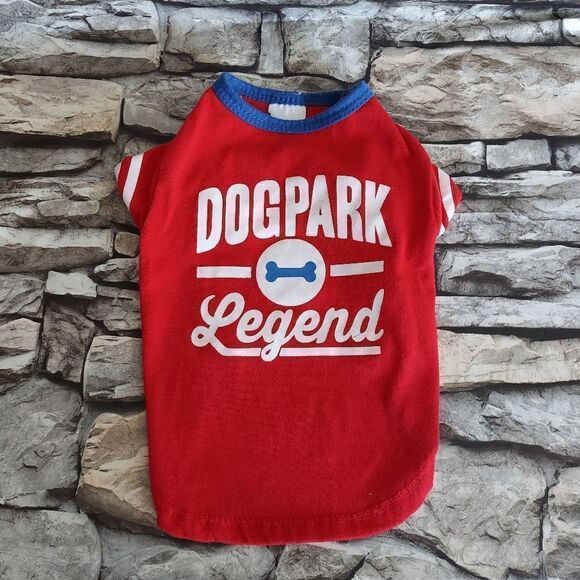 Wag-a-Tude "Dogpark Legend" Doggy Tee, S - Picture 1 of 4